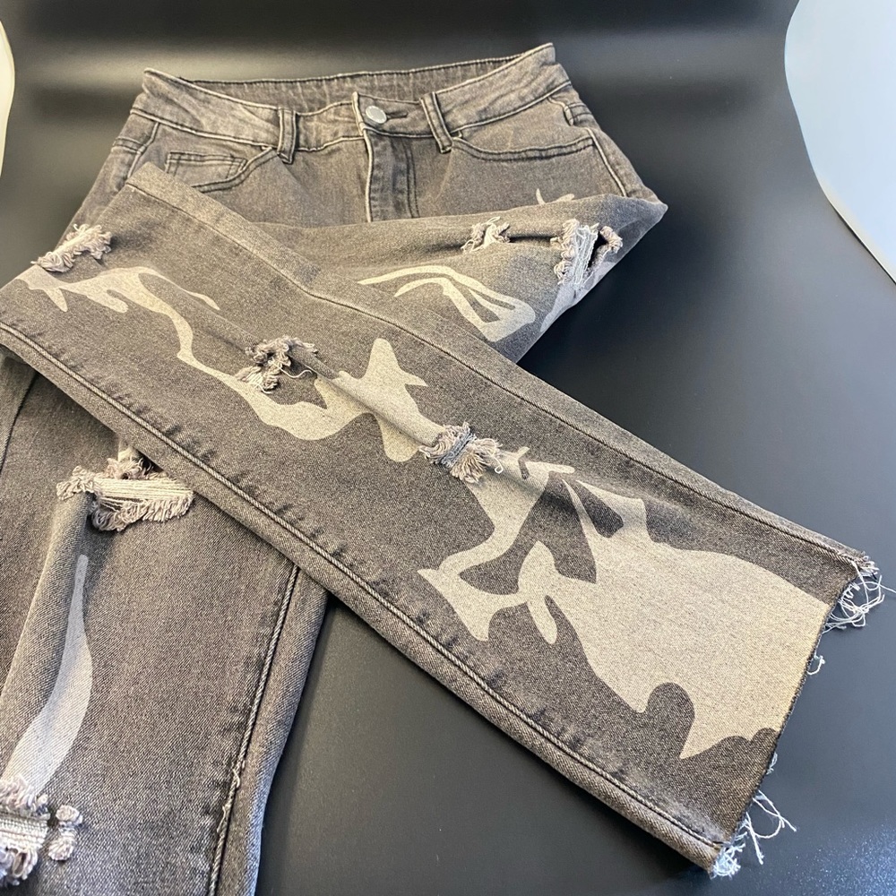 SHEIN | Ripped - High Waist Jeans | Straight Leg
